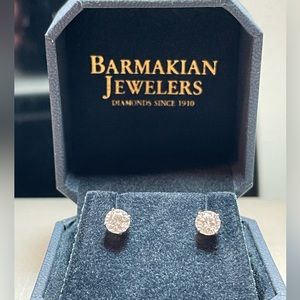 Barmakian Diamond Stud Earrings 1.00 Ct